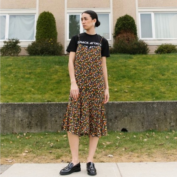 GANNI Joycedale slip dress 100% silk size XS (fits like XXS) - Picture 4 of 14